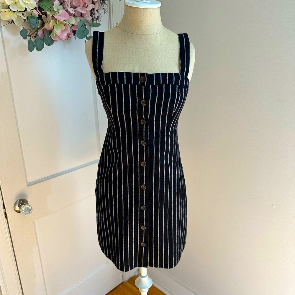 Hollister Striped button Mini dress sz xs
